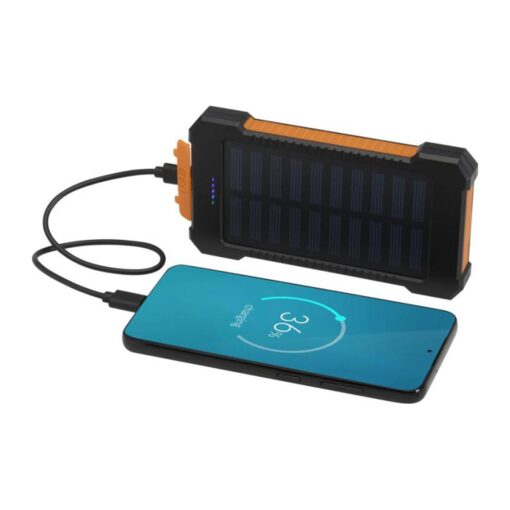 Altair 5000 mAh 10 W Resirkulert Plast Solcelledrevet Powerbank med Lommelykt