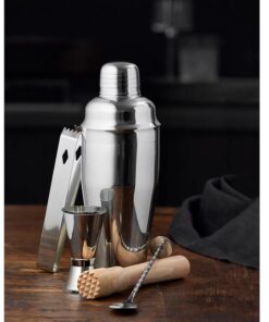 Funktion Rustfritt Stål og Bøk 5 deler Barsett