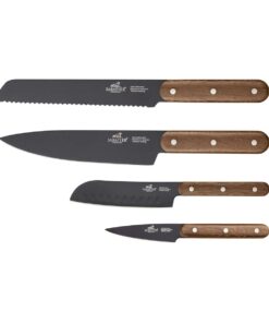 Alternative view of Lion Sabatier Phenix Walnut 4 deler Knivsett