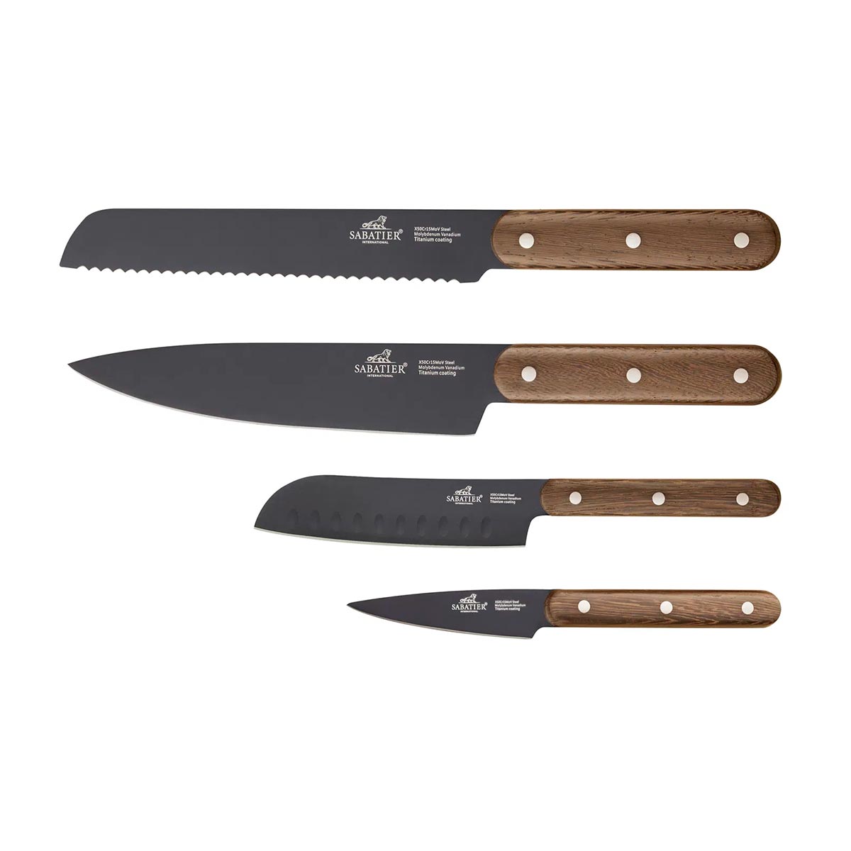 Lion Sabatier Phenix Walnut 4 deler Knivsett - Bilde 2