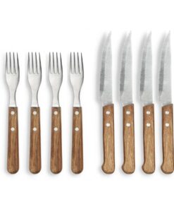 Alternative view of HOLM Rustfritt Stål og Akasietre 8 deler Biffbestikk