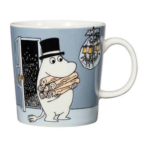 Moomin Arabia Mummi 300 ml Porselenskrus- Mummipappa Grå