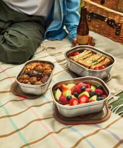 Black + Blum Rustfritt Stål 3-Pack Sett med Matbokser