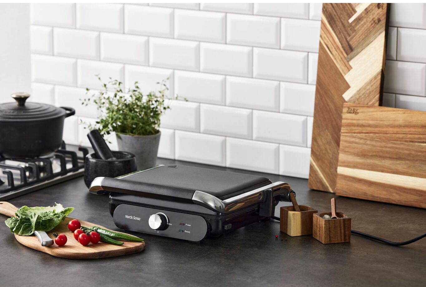 Nordic Sense 2000 W Paninigrill med Avtakbare Grillplater - Bilde 2