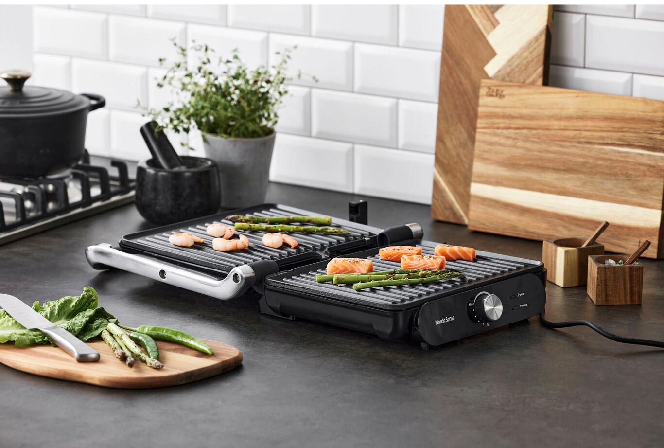 Nordic Sense 2000 W Paninigrill med Avtakbare Grillplater - Bilde 3