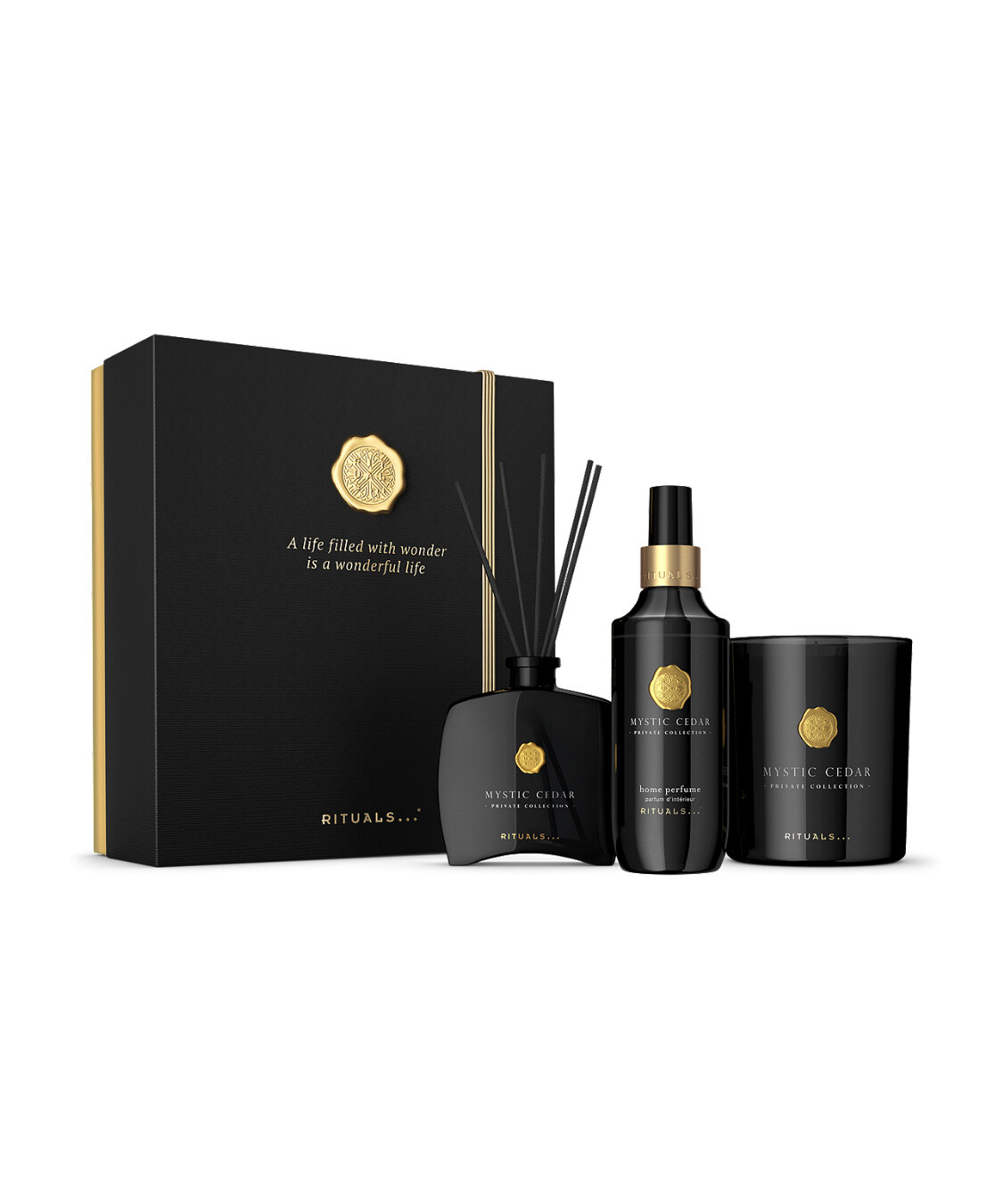 Rituals Mystic Cedar Duftlys og Duftpinner Gavesett