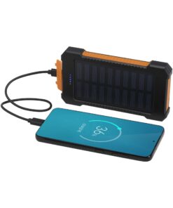 Altair 5000 mAh 10 W Resirkulert Plast Solcelledrevet Powerbank med Lommelykt