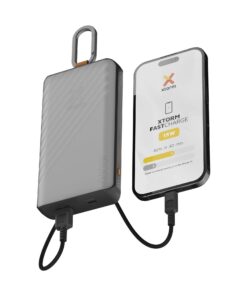 Xtorm XG2S101 Go2 10.000 mAh 15 W Solcelledrevet Powerbank med Lys og Karabinkrok
