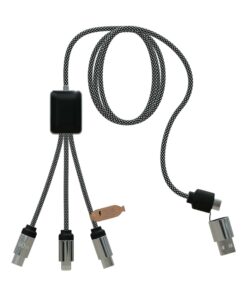 SCX.design C33 RPET 60W Lysende Logo Ladekabel