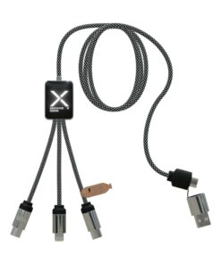 SCX.design C33 RPET 60W Lysende Logo Ladekabel