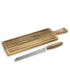 HOLM Akasietre Skjærebrett med Brødkniv