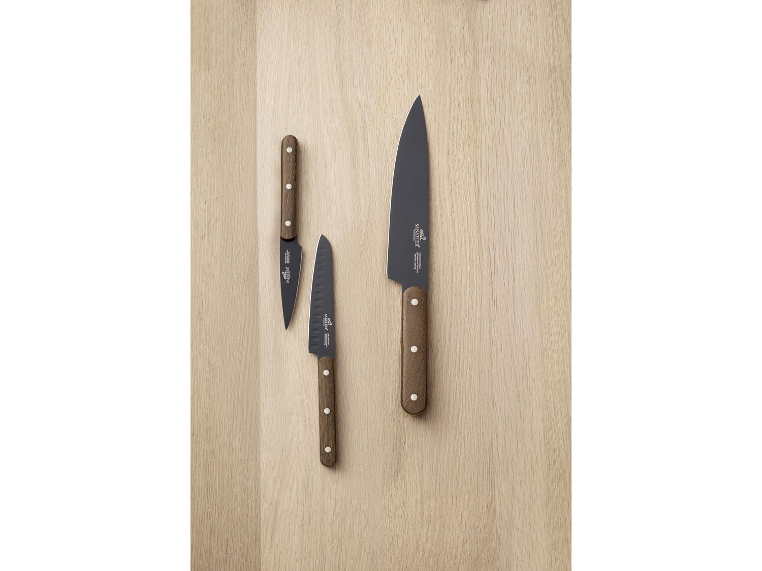 Lion Sabatier Phenix Walnut 3 deler Knivsett
