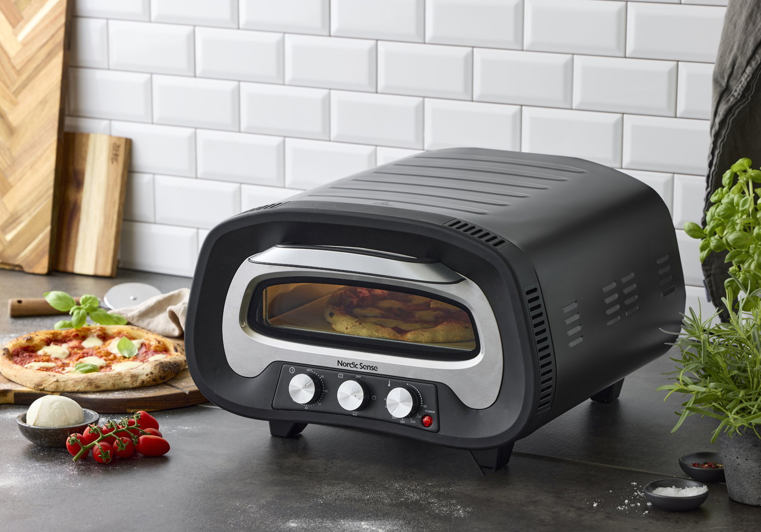 Nordic Sense 2200W Elektrisk Pizzaovn