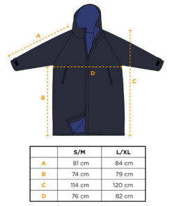 Södahl North Polyester Fleecefôret L/XL Navy Vinterbadekåpe