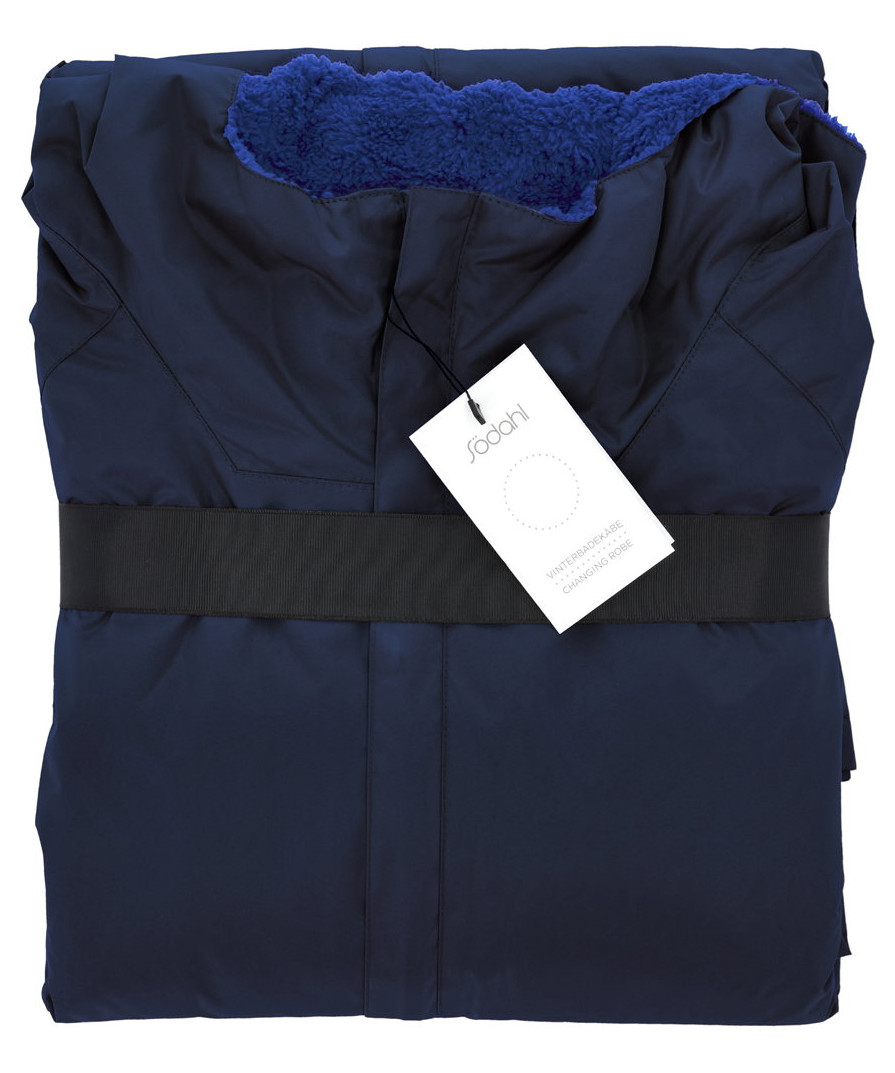Södahl North Polyester Fleecefôret L/XL Navy Vinterbadekåpe