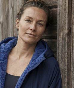 Södahl North Polyester Fleecefôret L/XL Navy Vinterbadekåpe