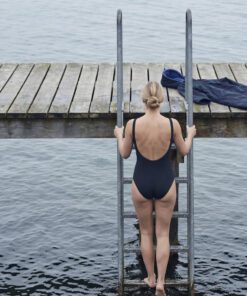 Södahl North Polyester Fleecefôret L/XL Navy Vinterbadekåpe