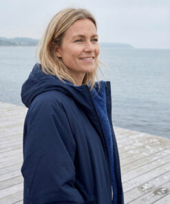 Södahl North Polyester Fleecefôret L/XL Navy Vinterbadekåpe