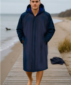 Södahl North Polyester Fleecefôret L/XL Navy Vinterbadekåpe