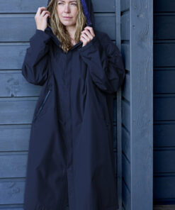 Södahl North Polyester Fleecefôret L/XL Navy Vinterbadekåpe
