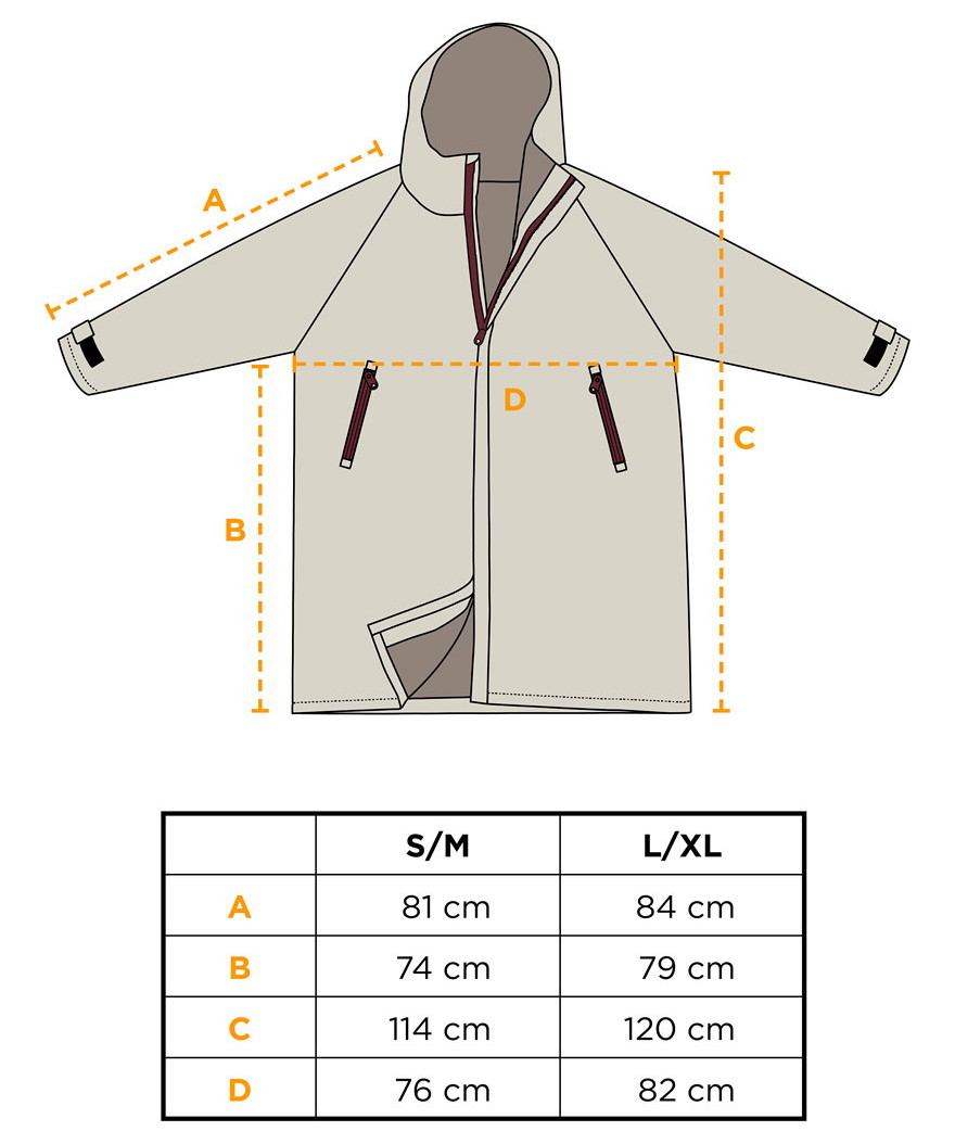 Södahl North Polyester Fleece S/M Beige Vinterbadekåpe
