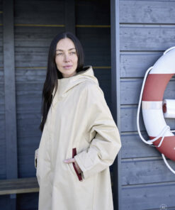 Södahl North Polyester Fleece S/M Beige Vinterbadekåpe