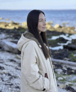 Södahl North Polyester Fleece L/XL Beige Vinterbadekåpe