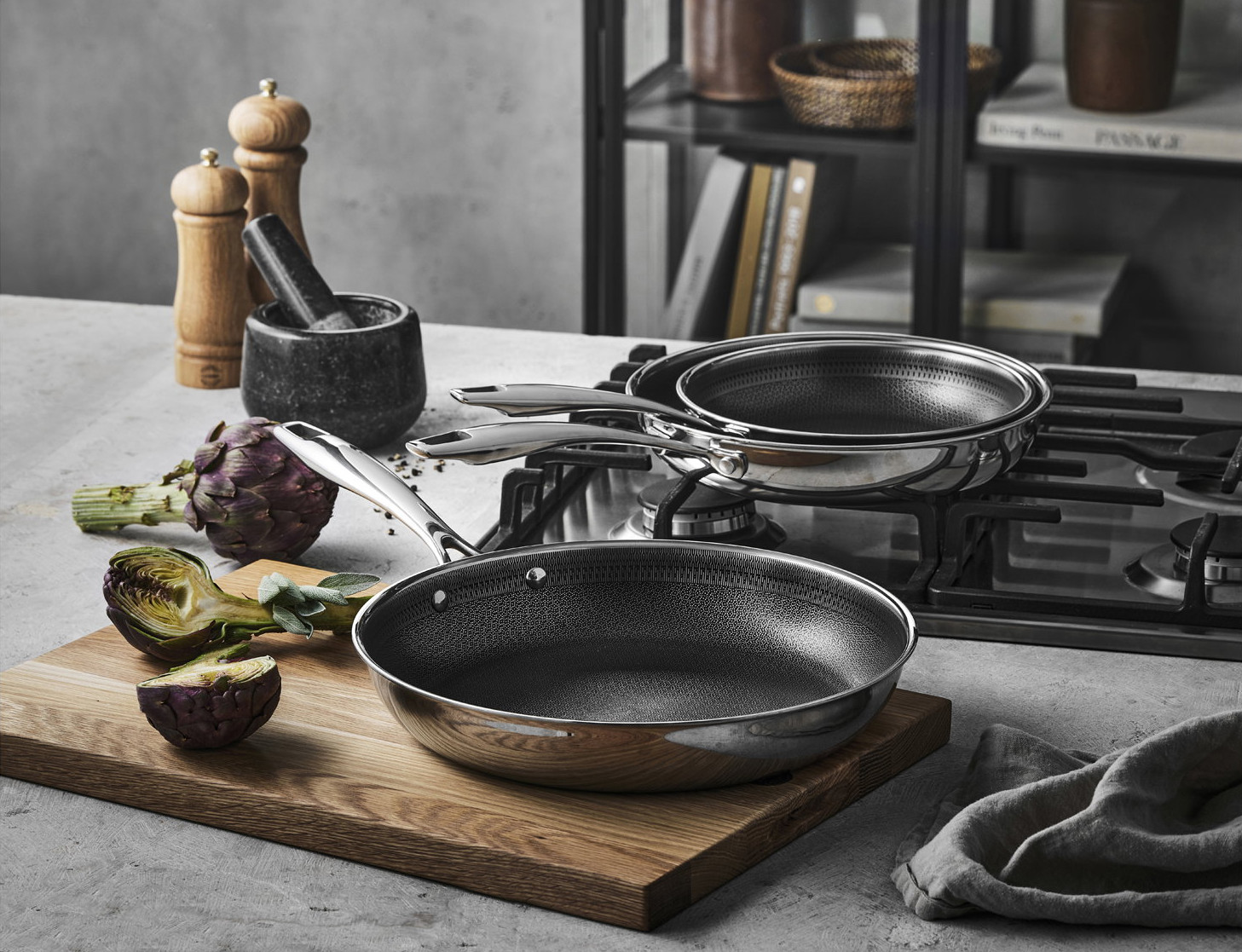 Pillivuyt Gourmet Paillon Hybrid 24+28 cm Rustfritt Stål Stekepannesett