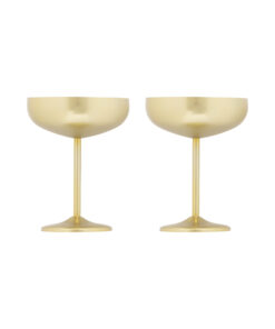 Örrefors Jernverk 2 pk Gull og Kobberfinish Champagne Coupe