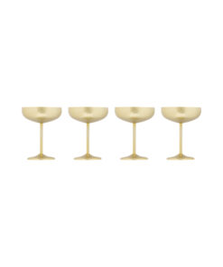 Örrefors Jernverk 4-pk Gull og Kobberfinish Champagne Coupe