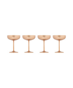 Örrefors Jernverk 4-pk Gull og Kobberfinish Champagne Coupe