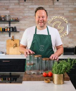 Gladkokken 5-pakning Glass og Tre Oppbevaringskrukker