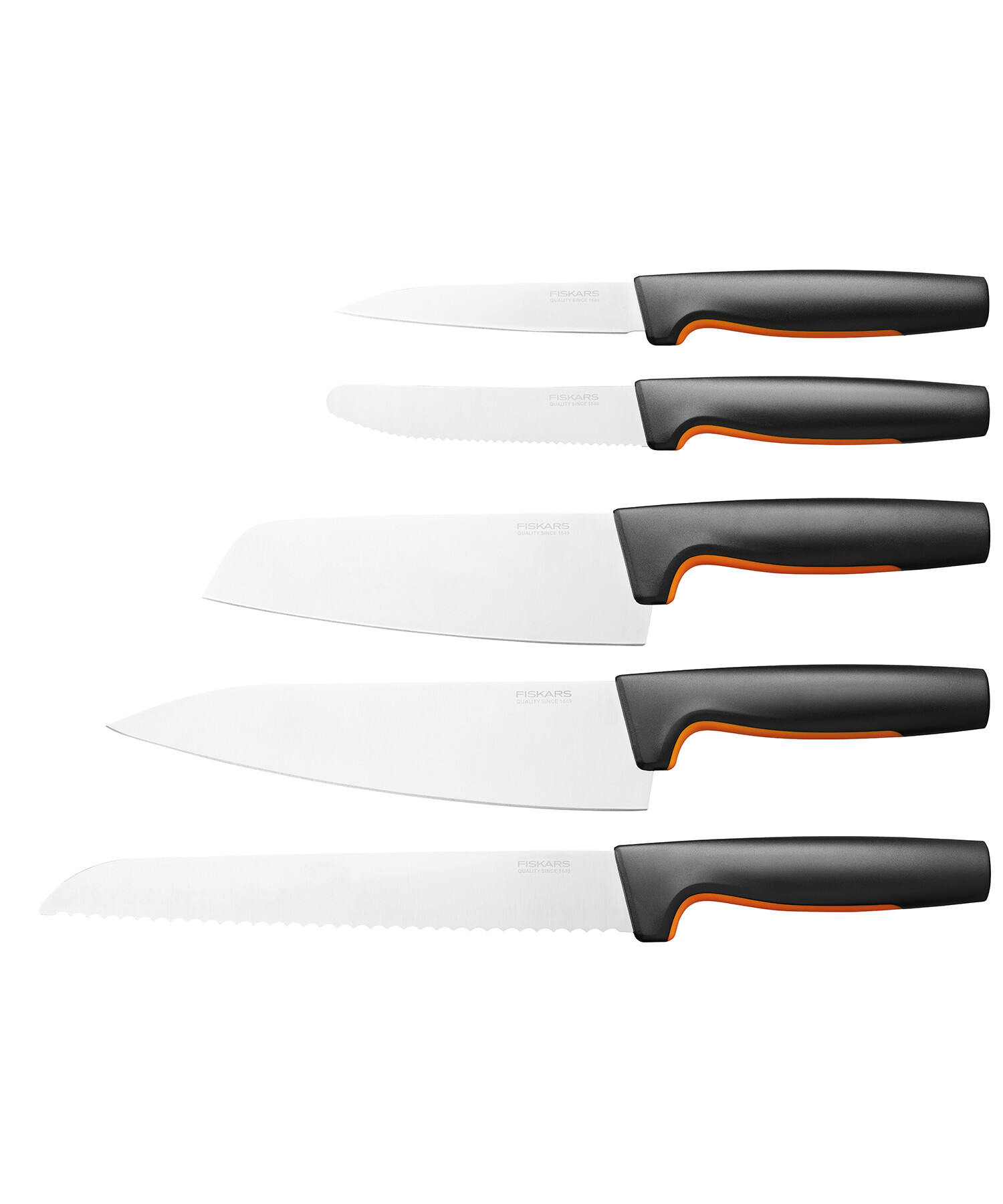 Fiskars Functional Form Rustfritt Stål Knivsett med 5 Kniver