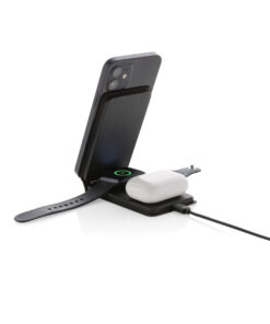 Swiss Peak RCS Resirkulert PU 3-i-1 Magnetisk 15W Trådløs Lader