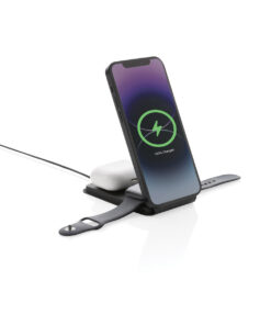 Swiss Peak RCS Resirkulert PU 3-i-1 Magnetisk 15W Trådløs Lader
