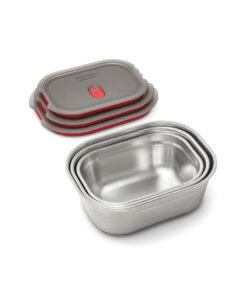 Black + Blum Rustfritt Stål 3-Pack Sett med Matbokser