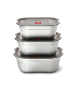 Black + Blum Rustfritt Stål 3-Pack Sett med Matbokser