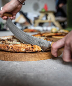 Boska Oslo+ Eik og Rustfritt Stål Pizza- og Ostekniv