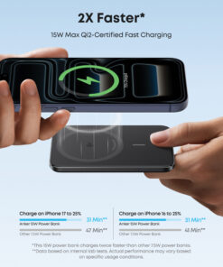 Anker Nano 5000 mAh 15W MagGo Slim Qi2 Magnetisk Trådløs Powerbank