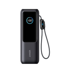 Anker Powerbank 25.000 mAh 165W med Innebygd Uttrekkbar Ladekabel